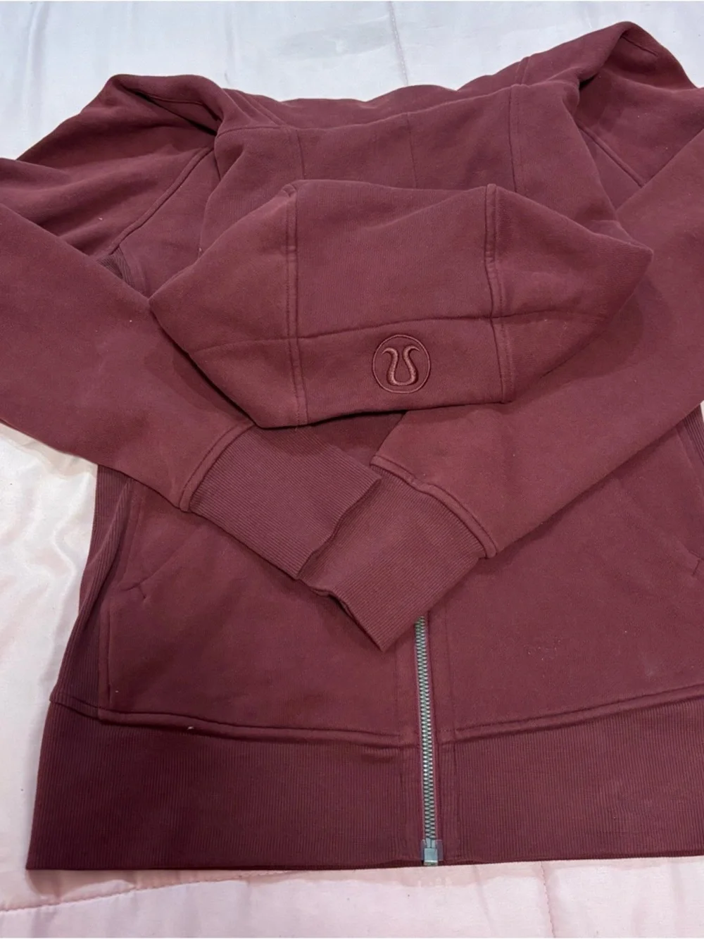 Lululemon Scuba Full-Zip Hoodie, RDMR-Red Merlot, Size 6